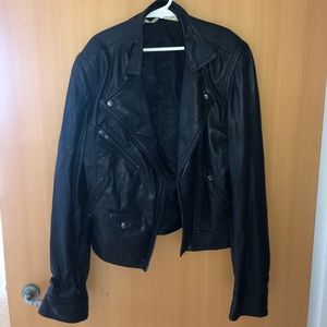 Truth & Pride Leather Biker Jacket